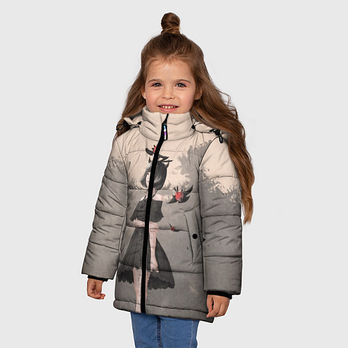 Зимняя куртка для девочки Secre Swallowtail / 3D-Черный – фото 3