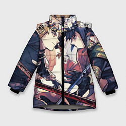 Куртка зимняя для девочки Два Клинка, цвет: 3D-светло-серый