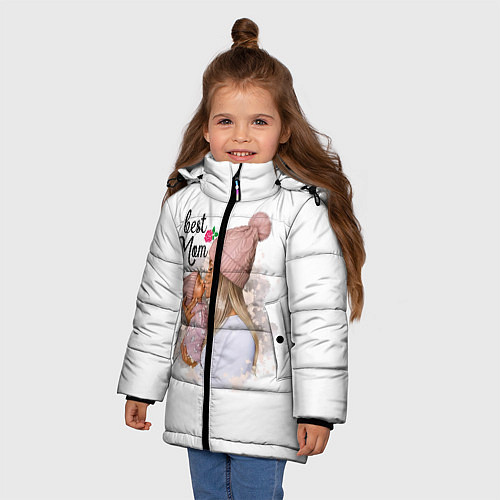 Зимняя куртка для девочки Best Mom / 3D-Черный – фото 3