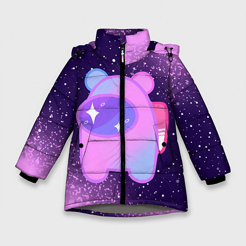 Зимняя куртка для девочки AMONG US - SPACE / 3D-Светло-серый – фото 1