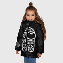Куртка зимняя для девочки Among Us W Plain, цвет: 3D-черный — фото 2