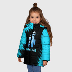 Куртка зимняя для девочки ImpostorMaradona, цвет: 3D-черный — фото 2