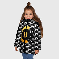 Куртка зимняя для девочки BTC БИТКОИН S, цвет: 3D-черный — фото 2