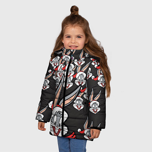 Зимняя куртка для девочки Bugs Bunny / 3D-Светло-серый – фото 3