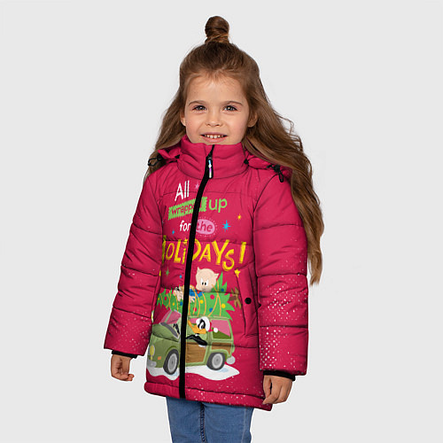 Зимняя куртка для девочки For the holidays / 3D-Светло-серый – фото 3