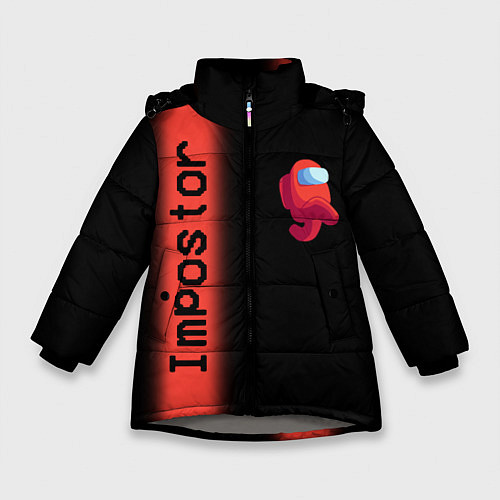 Зимняя куртка для девочки AMONG US / 3D-Светло-серый – фото 1