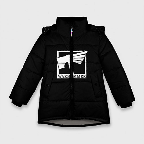 Зимняя куртка для девочки Вархамер / 3D-Светло-серый – фото 1