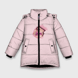 Куртка зимняя для девочки Лицо, цвет: 3D-черный