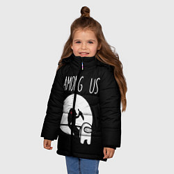 Куртка зимняя для девочки AMONG US, цвет: 3D-черный — фото 2
