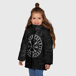 Куртка зимняя для девочки Вегвизир, цвет: 3D-светло-серый — фото 2