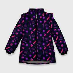 Куртка зимняя для девочки 2020 год, цвет: 3D-светло-серый