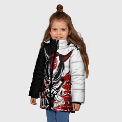 Куртка зимняя для девочки Самурай Samurai, цвет: 3D-красный — фото 2