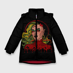 Куртка зимняя для девочки Ведьма, цвет: 3D-красный