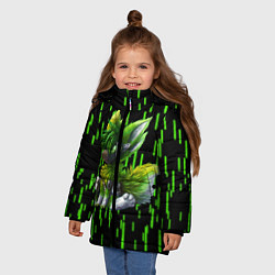 Куртка зимняя для девочки Protogen music, цвет: 3D-черный — фото 2