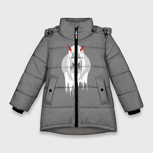 Зимняя куртка для девочки Zero Two / 3D-Светло-серый – фото 1