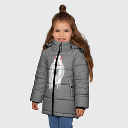 Куртка зимняя для девочки Zero Two, цвет: 3D-светло-серый — фото 2