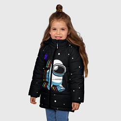 Куртка зимняя для девочки Among Us Many, цвет: 3D-черный — фото 2