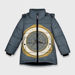 Куртка зимняя для девочки His Dark Materials, цвет: 3D-черный