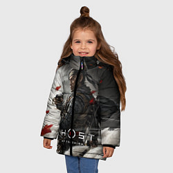 Куртка зимняя для девочки Ghost of Tsushima, цвет: 3D-черный — фото 2