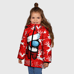 Куртка зимняя для девочки Новый Год Среди Нас!, цвет: 3D-черный — фото 2