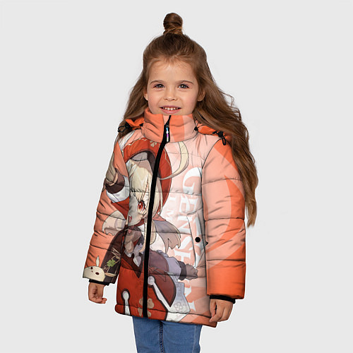 Зимняя куртка для девочки GENSHIN IMPACT, КЛИ / 3D-Черный – фото 3