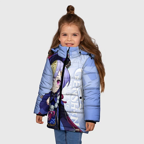 Зимняя куртка для девочки GENSHIN IMPACT, ЦИ ЦИ, / 3D-Черный – фото 3