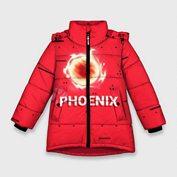 Куртка зимняя для девочки Phoenix, цвет: 3D-красный