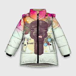Куртка зимняя для девочки Magic New Year, цвет: 3D-светло-серый