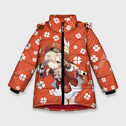 Куртка зимняя для девочки GENSHIN IMPACT, цвет: 3D-красный
