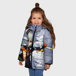 Куртка зимняя для девочки GENSHIN IMPACT, РЭЙЗОР, цвет: 3D-черный — фото 2