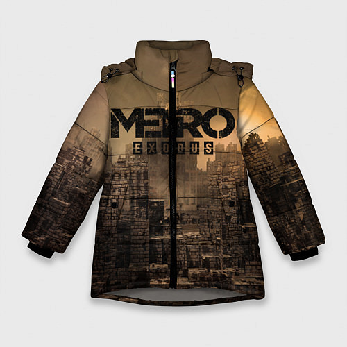 Зимняя куртка для девочки Metro город-призрак / 3D-Светло-серый – фото 1
