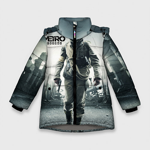 Зимняя куртка для девочки Metro Сталкер / 3D-Светло-серый – фото 1
