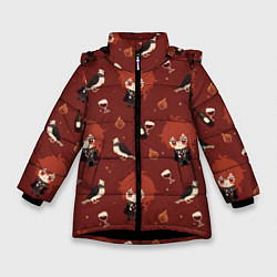 Куртка зимняя для девочки Genshin Impact, цвет: 3D-черный