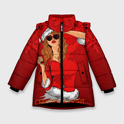 Куртка зимняя для девочки New Ledi, цвет: 3D-черный