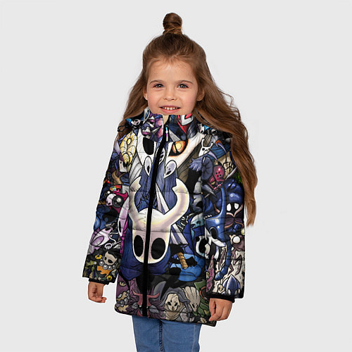 Зимняя куртка для девочки HOLLOW KNIGHT / 3D-Черный – фото 3