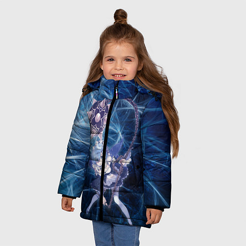 Зимняя куртка для девочки Рэм / 3D-Черный – фото 3