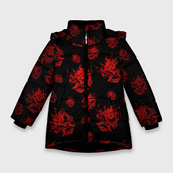 Зимняя куртка для девочки Samurai pattern - красный