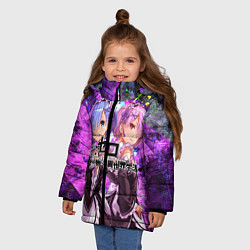 Куртка зимняя для девочки Re:Zero Жизнь с нуля, цвет: 3D-черный — фото 2