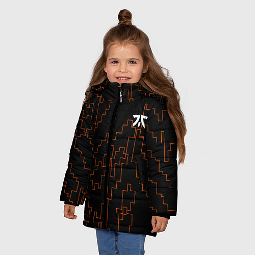 Зимняя куртка для девочки Cs:go - Fnatic 2021 Bootcamp / 3D-Черный – фото 3