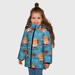 Куртка зимняя для девочки Чиби Чайльд, цвет: 3D-черный — фото 2