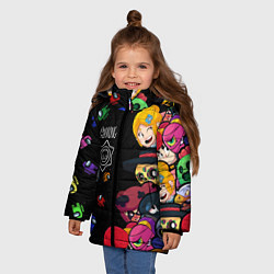 Куртка зимняя для девочки Among Stars, цвет: 3D-черный — фото 2