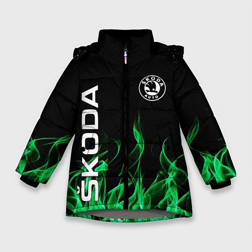 Зимняя куртка для девочки SKODA / 3D-Светло-серый – фото 1