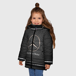 Куртка зимняя для девочки MERCEDES BENZ МЕРСЕДЕС БЕНЗ, цвет: 3D-черный — фото 2