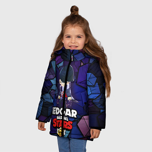 Зимняя куртка для девочки BRAWL STARS EDGAR / 3D-Черный – фото 3