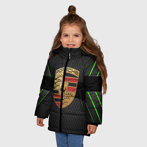 Зимняя куртка для девочки PORSCHE ПОРШ / 3D-Черный – фото 3