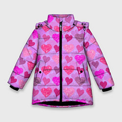 Зимняя куртка для девочки Розовые сердечки