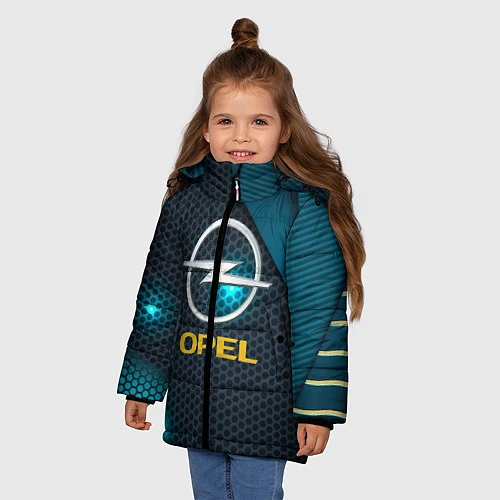 Зимняя куртка для девочки OPEL ОПЕЛЬ / 3D-Черный – фото 3