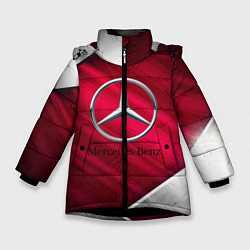 Куртка зимняя для девочки MERCEDES BENZ S, цвет: 3D-черный