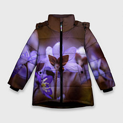 Зимняя куртка для девочки Хрупкий цветок фиалка