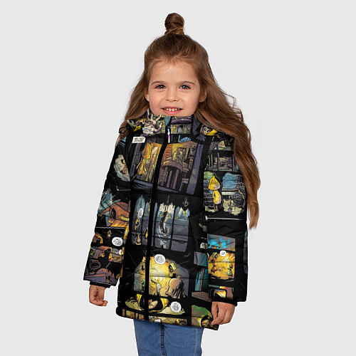 Зимняя куртка для девочки LITTLE NIGHTMARES / 3D-Черный – фото 3